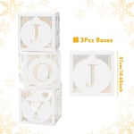 Christmas Box with Light String Hollow Letters Joy Merry Christmas Decoration 20