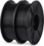 Filament 1.75 PLA,1kg Bobine PLA Filament pour Imprimante 3D (Noir-2pcs)