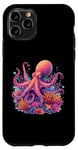 Coque pour iPhone 11 Pro Pieuvre récif de corail sous l'eau Idée créative Inspiration