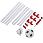 SOONHUA Mini Plastic Children Football Soccer Goal Post Net Set with Pump Sport Toy for Indoor Outdoor Garden, Backyard