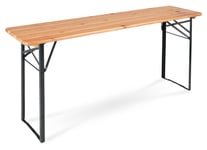 Table de Jardin Terasse Pliable Bois Extérieur Meuble Camping Bière Balcon 177cm