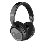 Smpl Active Noise Cancelling Headphones - Bluetooth ANC Over Ear Headphones with Microphone For Calling and Deep Bass for Total Audio Clarity, 16H Playtime - Black