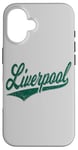 Coque pour iPhone 16 Liverpool England Varsity SCRIPT Maillot de sport classique