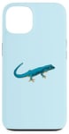 Coque pour iPhone 13 Dessin - Gecko bleu électrique