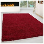 Tapis uni shaggy rectangle Aimee Rouge 240x340