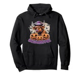 Funny Farm Halloween Shirt Howdy Halloween Yall Bull Pumpkin Pullover Hoodie