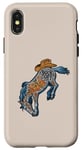 Coque pour iPhone X/XS BuckOff Cowgirl Western Rodeo Humour Graphic