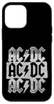 Coque pour iPhone 12 mini AC/DC - Triple logo empilé vieilli