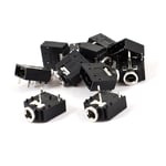 Earphone PCB Mount 3 Poles 3.5mm Stereo Jack Socket Female Connector 10 Pcs