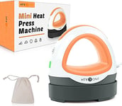 Mini Heat Press, Portable Heat Press Machine for T-Shirts and Heating Transfer, Mini Heat Press Machine T Shirt Printing Machine Iron on Machine, 11x6.5cm(Orange)