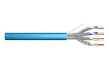 DIGITUS 500 m Cat 6A Câble réseau - U-FTP (PiMF) Simplex - BauPVO Eca - LSZH Sans halogène - 500 MHz Cuivre AWG 23/1 - Compatible PoE+ - Câble LAN Câble de pose Ethernet - Bleu