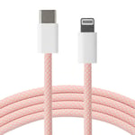 Xceed Braided USB-C til Lightning Kabel PD 60W - 1m - Rosa