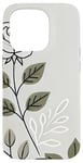 Coque pour iPhone 15 Pro Rose florale botanique, style minimaliste, roses d'amour