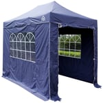 All Seasons Gazebos 3m x 2m Pop Up Garden Gazebo & Side Panels -Navy