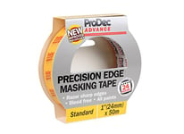 ProDec Advance ATMT001 24mm (1 inch) x 50m Precision Edge Multi Surface Painters Masking Tape for Razor Sharp Lines with No Paint Bleed 1",Yellow