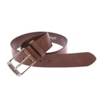 Ceinture Levi's New Duncan en cuir lisse marron à boucle classique métallique usée