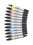 Winsor & Newton Pro Marker, Pack of 12, Landscape Tones