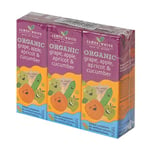 James White Kids Organic Grape, Apple, Apricot & Cucumber Juicy Drink with Water, 24 x 200ml Juice Cartons, School Approved, No Added Sugar, Vegan, Ideal for Kids Lunchbox