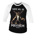 There Will Be Mayhem Baseball 3/4 Sleeve Tee, Long Sleeve T-Shirt