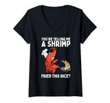 Womens Cool Rice Design For Men Women White Food Cooker Rice Lover V-Neck T-Shirt