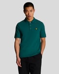 Lyle & Scott Mens Plain Polo Shirt in Green - Size X-Small