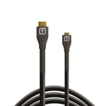 TetherPro HDMI 4K Kabel Micro till HDMI 2.0, Längd 4.6m | Svart