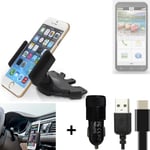 support rádio pour Emporia Smart.5mini + CHARGEUR titulaire Autoradio Smartphon