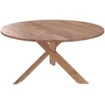 Rendez-vous Déco - Table ronde 6-8 personnes en bois de teck recyclé D150 cm - laure