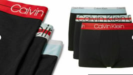 Calvin Klein Underwear 3 Pack Stretch Cotton Underwear Three Boxer Briefs S,