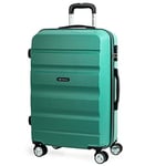 ITACA - Rigid Suitcase Medium Size - ABS Medium Suitcase 65cm Hard Shell Suitcase - Lightweight 20kg Suitcase with Combination Lock - Lightweight and Resistant Travel Medium Size Suitcase, Acquamarine