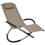 Transat Chaise Longue Bain De Soleil Lit De Jardin Terrasse Meuble D'extérieur Pour Enfants Acier Taupe Helloshop26 02_0012914