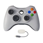 Manette Sans Fil Compatible Xbox 360 Avec Récepteur, Double Vibration Design Ergonomique Amélioré Manette De Jeu Pour Xbox 360 / Pc Windows 7/8/10