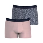 Lot de 2 Boxer Eminence fermés en coton biologique crême et liberty à taille élastiquée