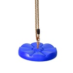 WLQWER Corde d'escalade pour Enfants, Balançoire De Bébé en Plein Air avec Support De Pied De Plate-Forme Et Jeu De Siège De Disque Set Set D'échelle De Corde,Bleu