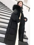 Doudoune Femme Long Manteau De Parka en Duvet De Canard Blanc Femme Hiver Nouveau Manteau De Veste en Duvet Chaud Femmes Grand Col De Fourrure À Capuche Manteau