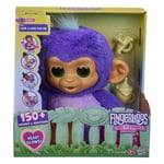 Fingerlings Care ‘n’ Cuddles Interactive Baby Monkey, Sunny (Purple), Toys for 3