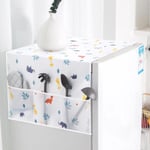 Home Waterproof Refrigerator Dust Cover With Pocket Storage Cartoon Animals