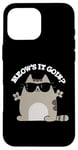 Coque pour iPhone 16 Pro Max Jeu de mots amusant pour chats Meow's It Going