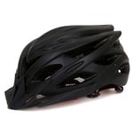 HVW Casque de vélo pour Hommes Femmes, Casque de vélo avec Pare-feu au Soleil LED Bandeau Ajustable pour la Planche à roulettes de vélo de Montagne 22-24,Noir