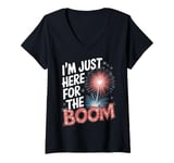 Womens Fireworks Director I’M Just Here For The Boom V-Neck T-Shirt