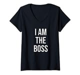 Womens I Am The Boss TShirt,Sarcastic I'm Not Bossy Shirt,Funny Top V-Neck T-Shirt