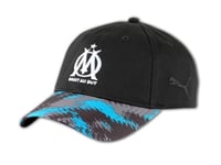 Puma Olympique Marseille Iconique Casquette Noire OM Casquette De Fan Réglable