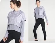 WOMENS NIKE RUN DIVISION THERMA SPHERE ELEMENT 2in1 JACKET/TOP SIZE S AQ9821 581