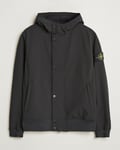 Stone Island Soft Shell Hooded Jacket Black