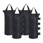 4Pcs Sacs De Poids De Sable Poids De Jambe Pour Tente Pop Up Pare-Soleil Pare-Soleil Sac De Pieds Leste, Noir