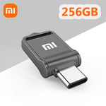 Xiaomi-Clé USB 3.0 haute vitesse,2 To,512 Go,interface de type C,utilisation pour les touristes,téléphone portable,ordinateur,clé USB en métal - Type Black 256GB