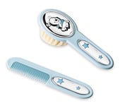 Disney Baby Petite enfance - Coffret cadeau avec brosse à cheveux et peigne indispensable entre les accessoires pour bébé avec finitions Winnie l'ourson en argent