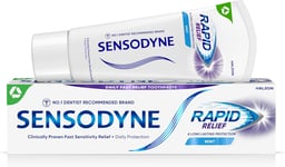 Sensodyne Rapid Relief Toothpaste for Sensitive Teeth Original Mint Flavour 75ml