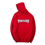 Unisex Thrasher Hoodie med Bokstavstryck, Sweatshirt med Snodd Huva och Fickor Picture Color 7 2XL