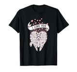 Star Wars Millennium Falcon Love You Valentine's Day T-Shirt